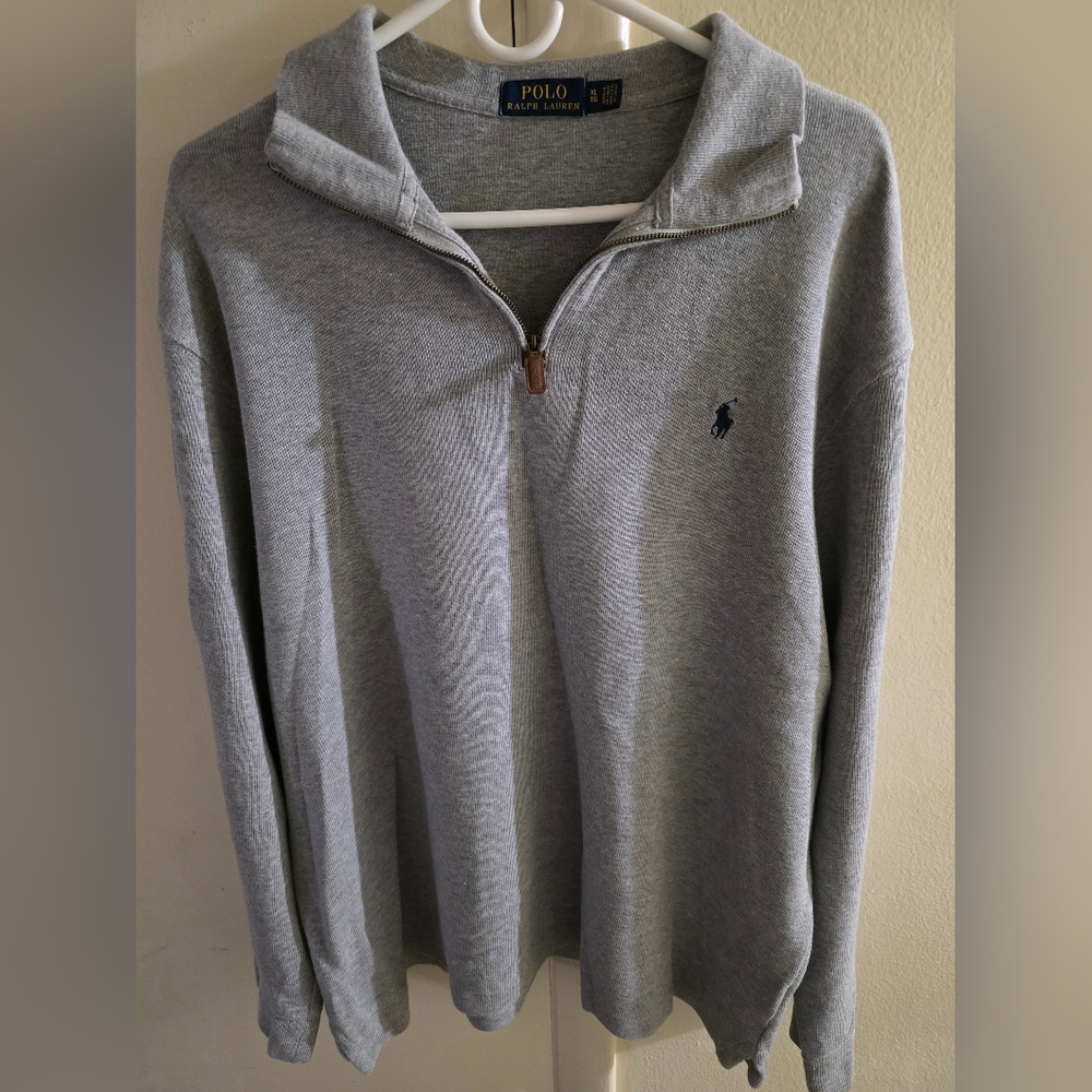 Polo by Ralph Lauren Men's Gray Half-Zip Sweater